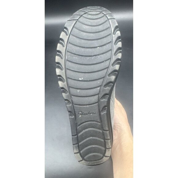 Skechers Women’s Gray Suede Parallel Triple Threat Bootie Boots Wedge Sz 9.5 - Picture 7 of 14